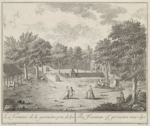La Fontaine de la Geronstere cerca de Spa de H.J. Godin